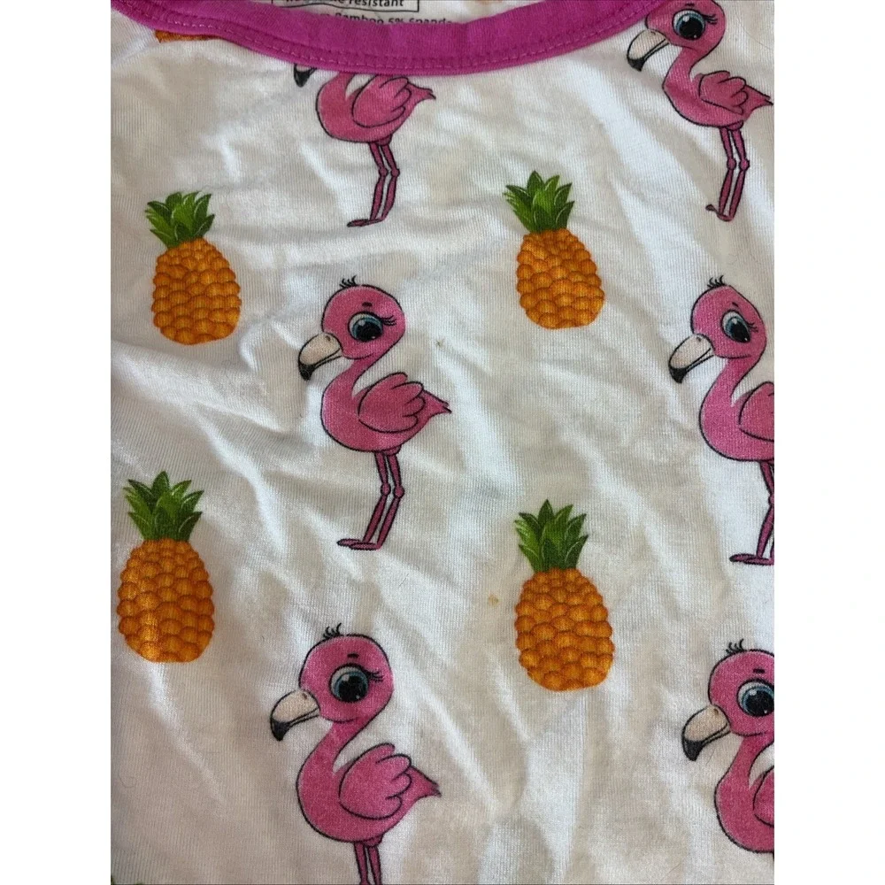Lot of 6 Pieces‎ 5T Vive and Mack Bamboo Girls Pajama set Floral Swans Flamingos